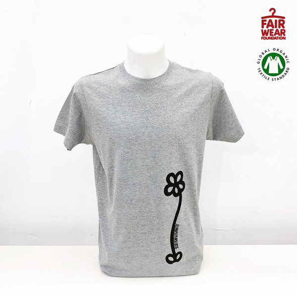 Augsburgblume T-Shirt für Männer, grau