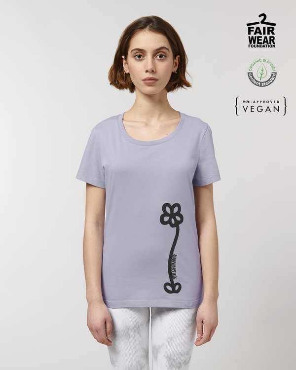 Augsburgblume T-Shirt für Frauen, lavendel